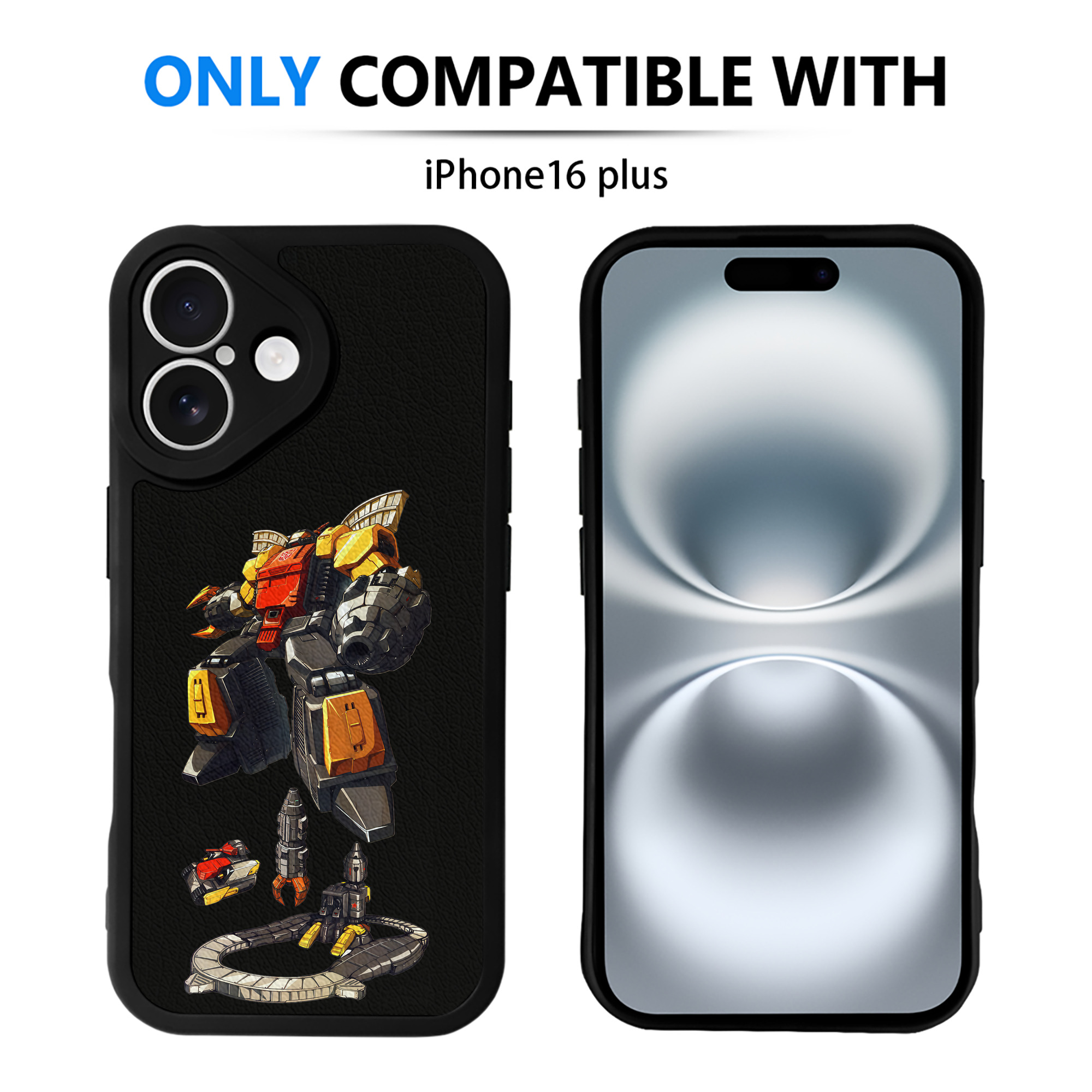 （画像用） Transformers トランスフォーマー 【iPhone 16シリーズ対応】シリコンスマホケース（レザー調） 材質：シリコン